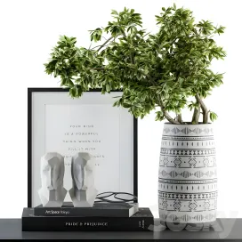 Decorative green bouquet set